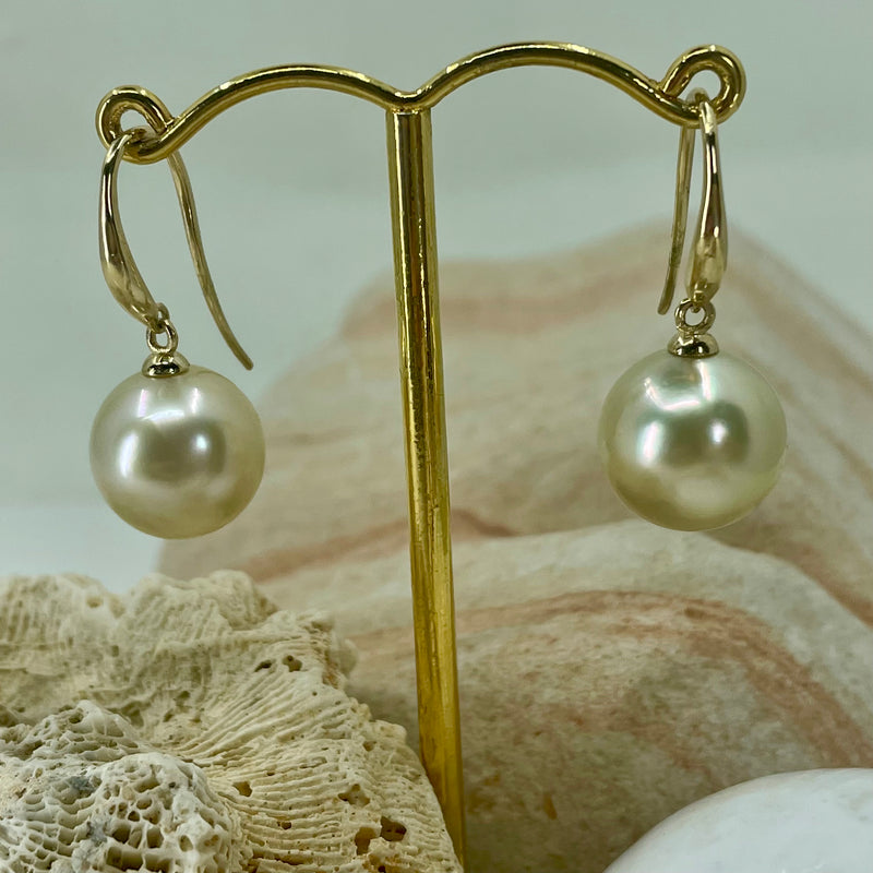 Cultured Broome South Sea Pearl Hook Earrings