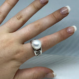 Cultured Pearl Staircase to the Moon Ring