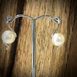Australian South Sea Pearl and Diamond White Gold Earrings