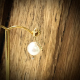 Australian South Sea Pearl and Diamond Gold Earrings