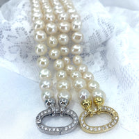 Cultured Freshwater Pearl Strand CZ Clasp