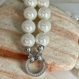 White Shell Based Pearl Strand Necklace