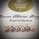 Cultured Freshwater Pearl Stud Earrings Sterling Silver