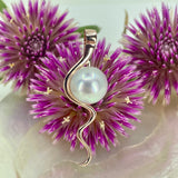 9ct Rose Gold Broome Pearl Staircase Pendant 
