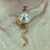 9ct Rose Gold Broome Pearl Staircase Pendant 
