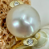 9ct Yellow Gold Broome Pearl Diamond "Sophia Ring"