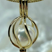 Wave Cage Pendant with Broome Pearl