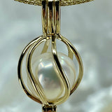 Wave Cage Pendant with Broome Pearl