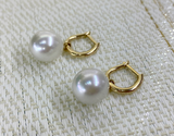 9ct Broome Pearl Huggies Earrings 