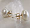 9ct Broome Keshi Earring Pearl Studs