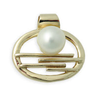 Broome Pearl Pendant Horizontal Falls Staircase 9ct Yellow Gold