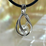 Silver Cage Pendant with Broome Pearl