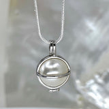 Sterling Silver Cage Pearl Pendant Small