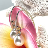 9ct White Gold  Broome Pearl Earrings Cynthia Hooks