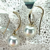 9ct Cultured Broome South Sea Pearl Hook Earrings