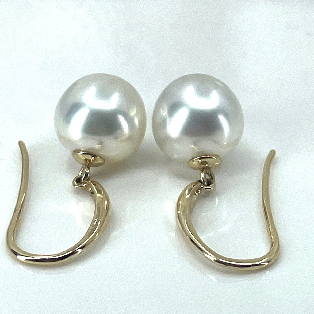 9ct Cultured Broome South Sea Pearl Hook Earrings