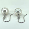 9ct White Gold Cultured Broome South Sea Pearl Hook Earrings