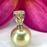 9ct Cultured Broome Golden Pearl Pendant