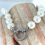 White Shell Based Pearl Strand Necklace