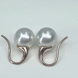 Cultured Broome Pearl 9ct Rose Gold Hooks Earrings