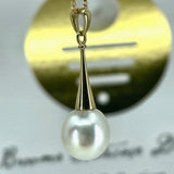 9ct Broome Pearl Trumpet Style Pendant