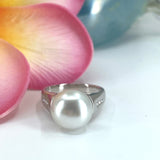 Broome Pearl Sterling Silver Cubic Zirconia Ring