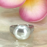 Broome Pearl Sterling Silver Cubic Zirconia Ring