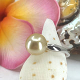 Golden South Sea Pearl Sterling Silver Ring