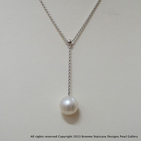 18ct Broome Pearl Necklace White Gold